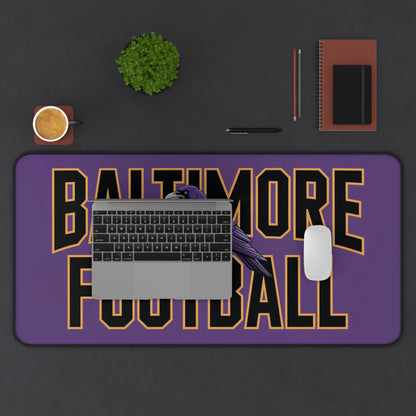Baltimore Football High Definition Print Non Slip Desk Mat Office Home Mouse Pad Sports Fan Gift Ultra Smooth Surface Rubber Backing