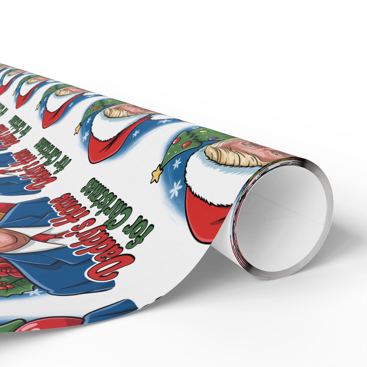 "Daddy's Home for Christmas" Trump Christmas Wrapping Paper