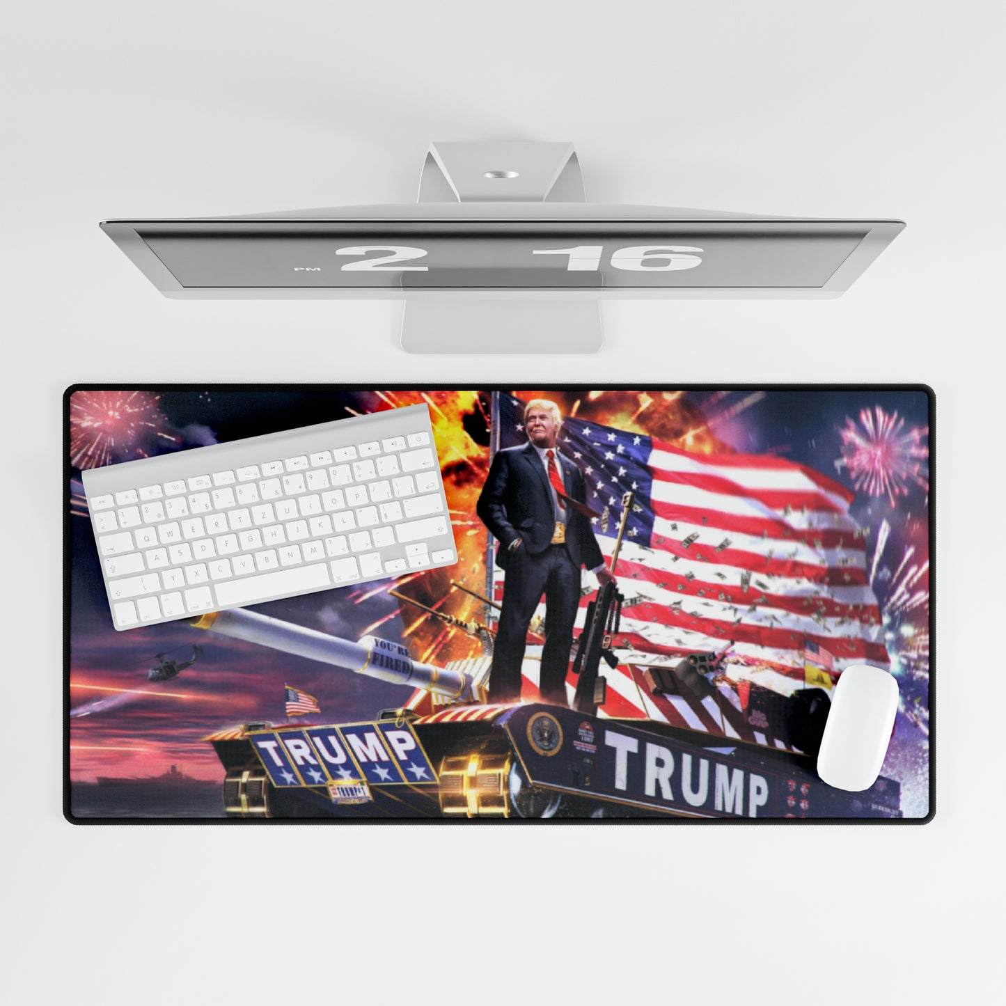 Donald Trump The Warrior Tank High Definition MAGA American Desk Mats