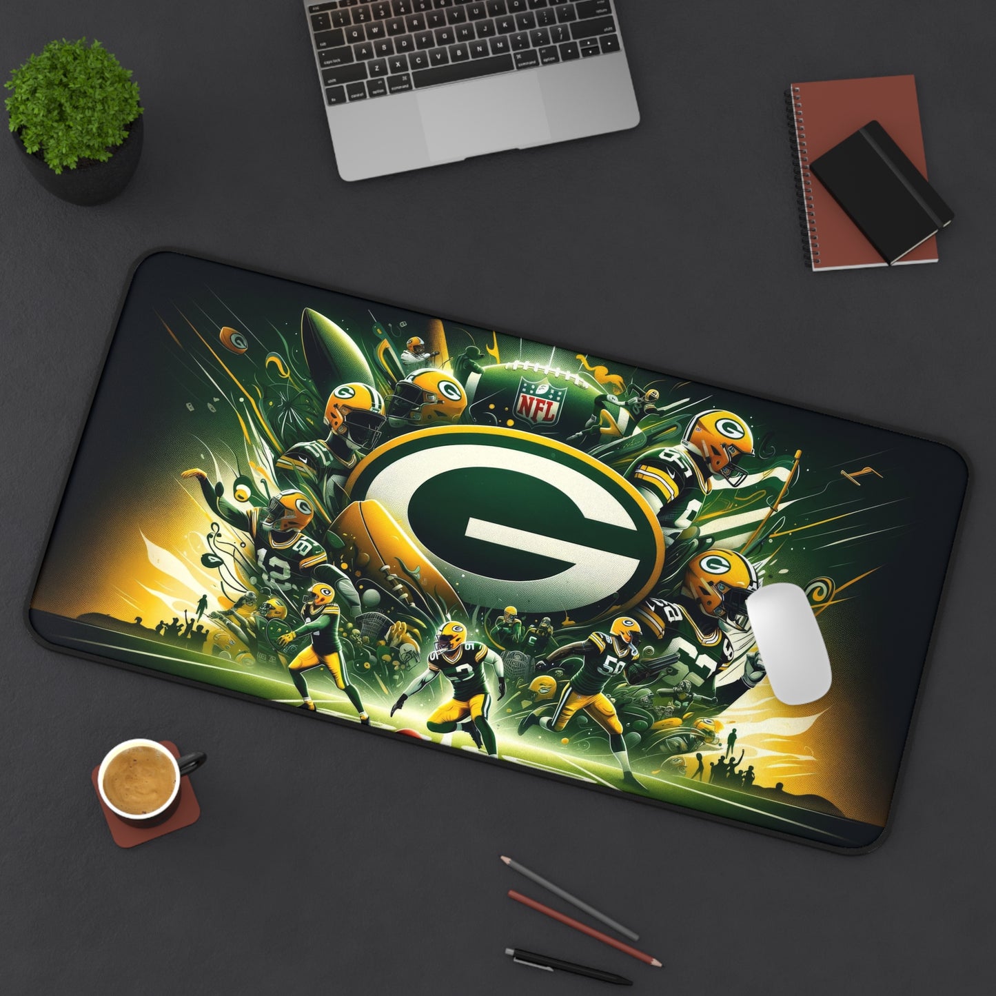 Green Bay Packers Football High Definition Desk Mat Mousepad