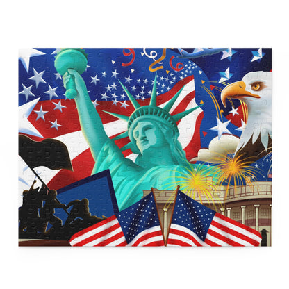 God Bless America Freedom  (252 or 500 Piece) High Quality Thick Puzzle Game