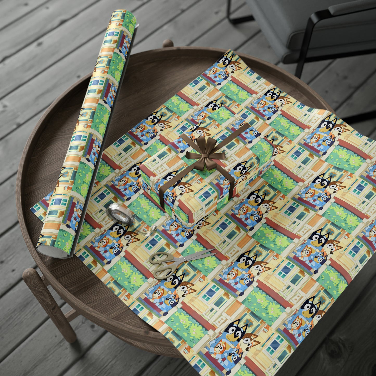 Bluey Kids Cartoon Show Birthday Gift Wrapping Paper Holiday