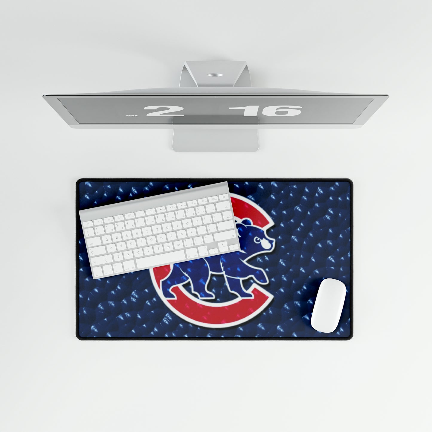 Chicago Cubs Bear Blue MLB Baseball High Definition Print Desk Mat Mousepad