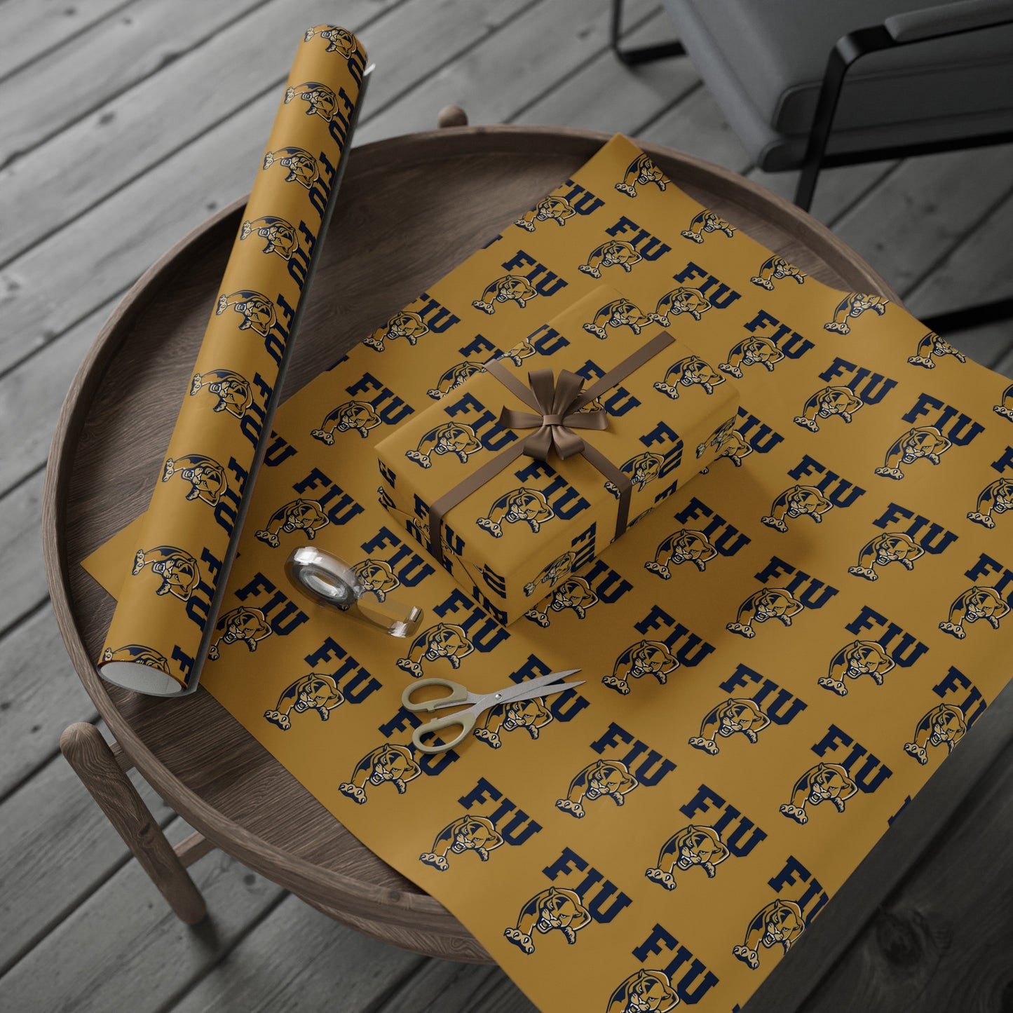 FIU Florida International NCAA College Graduation Alumni Birthday Gift Wrapping Paper Holiday