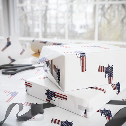 American Flag Gun 2A Weihnachts-Geschenkpapier