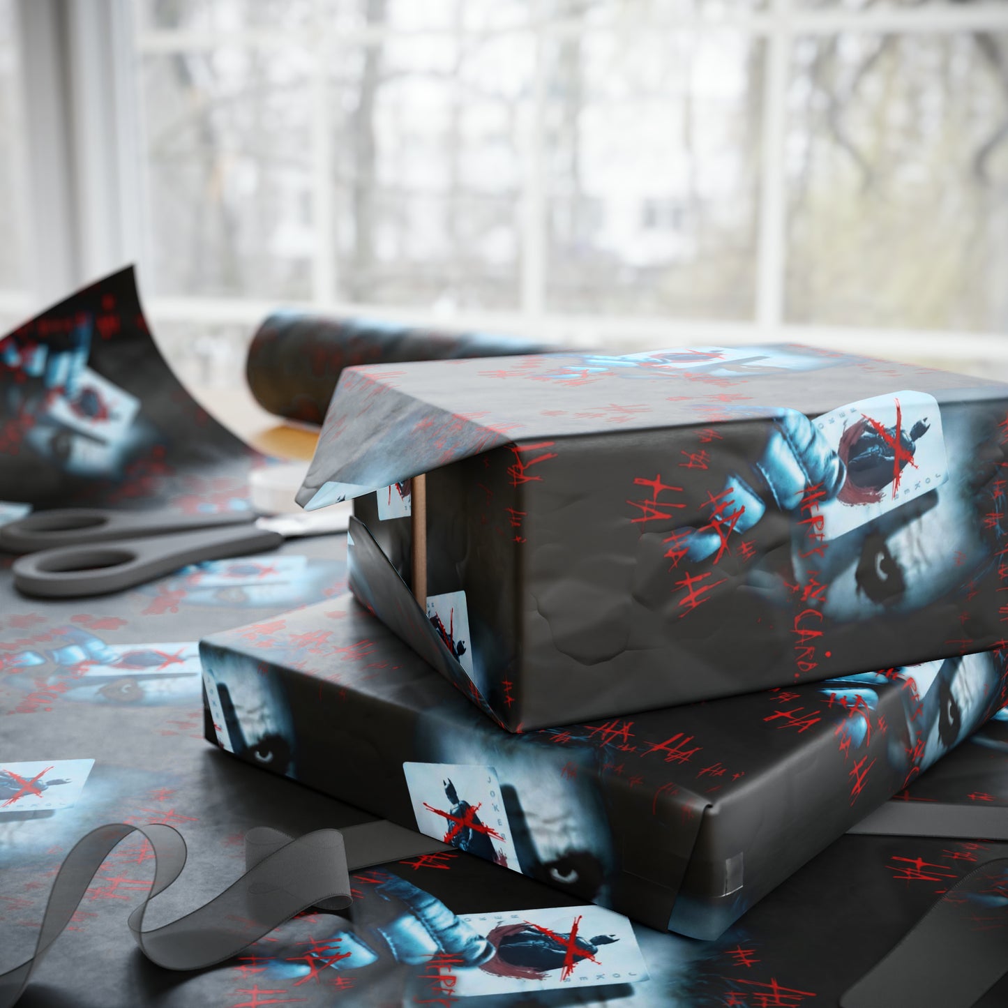 Joker Dark Knight Ledger holiday present Birthday Present Gift Wrapping Papers