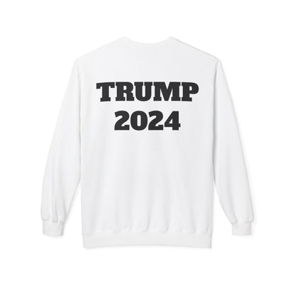 New Year New President Trump 2024 Unisex Midweight Cotton Blend Soft style Fleece Crewneck Sweatshirt