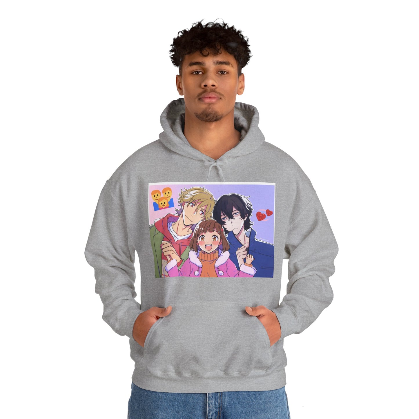 Buddy Daddies Anime Cartoon Unisex Heavy Blend Hooded Sweatshirt