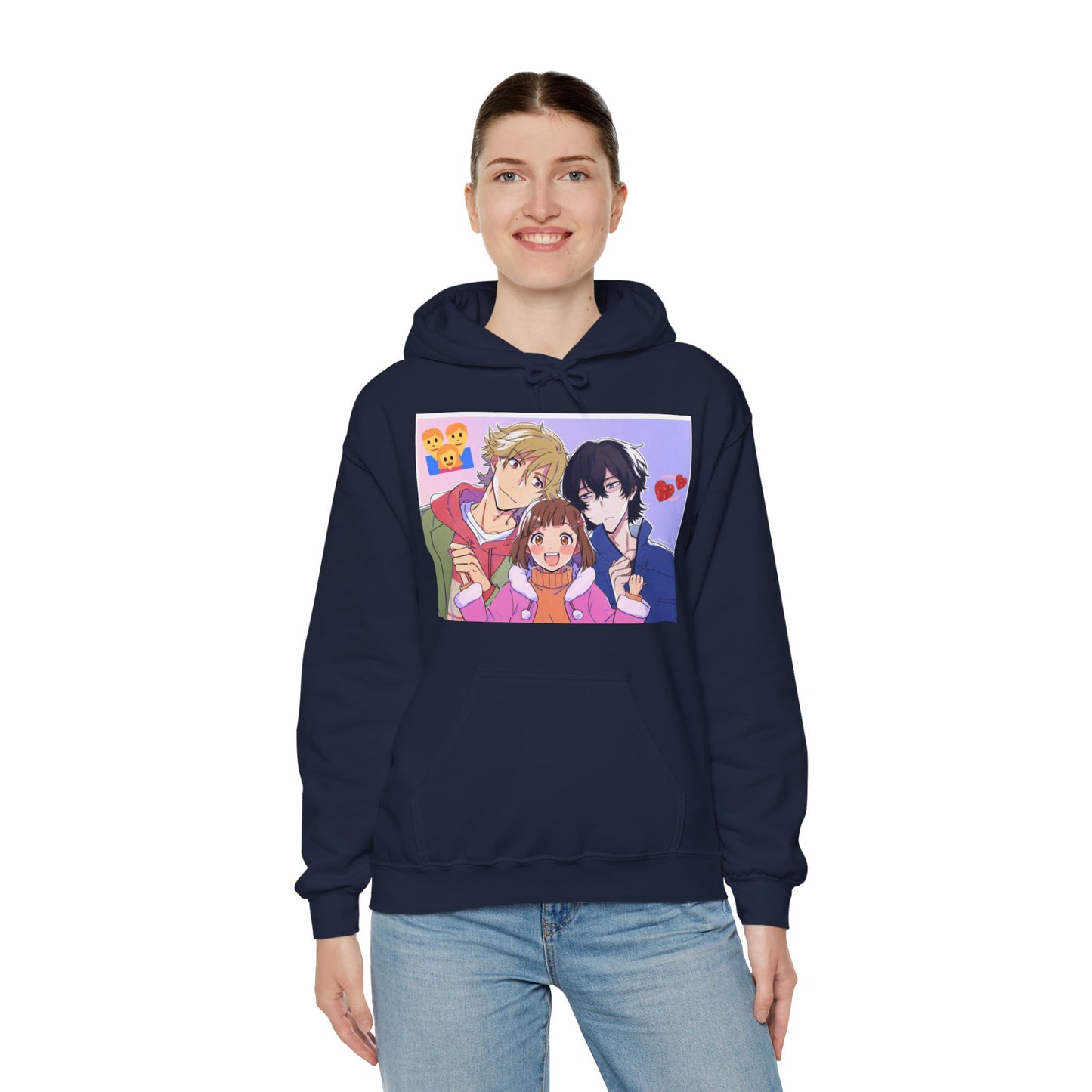 Buddy Daddies Anime Cartoon Unisex Heavy Blend Hooded Sweatshirt