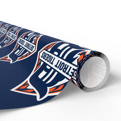 Detroit Tigers Baseball MLB Birthday Graduation Holiday Gift Wrapping Paper
