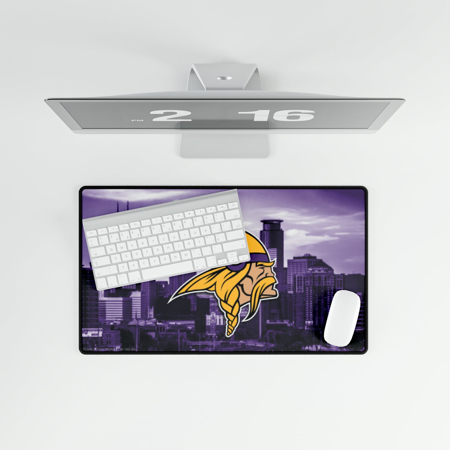 Minnesota Vikings Cityscape Logo NFL Football High Definition Print Schreibtischunterlage Mousepad