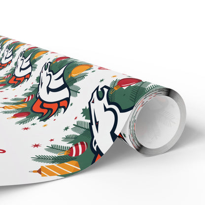 Denver Football Merry Christmas Sports Gift Wrap, Holiday Present Wrap, Christmas Gift Wrap, Gift Packaging