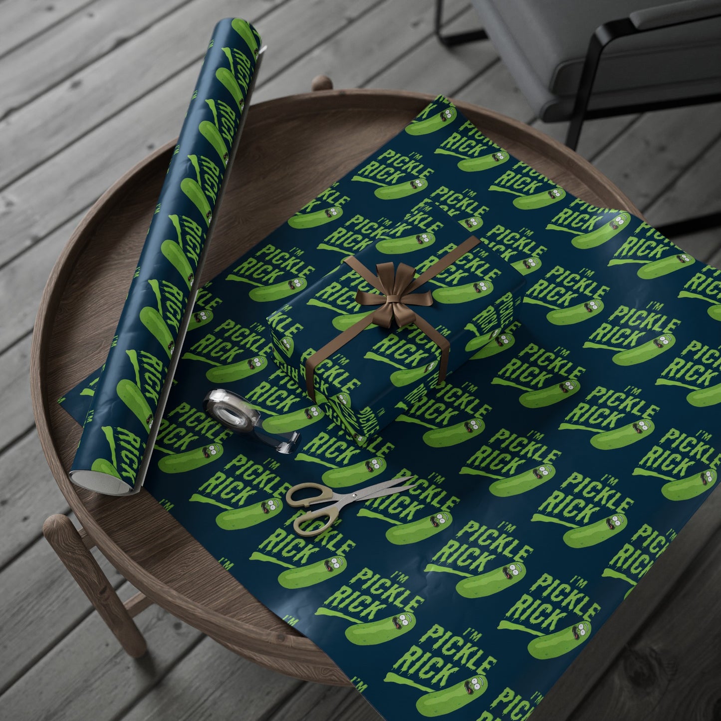 I'm Pickle Rick and Morty High Definition Funny Cartoon Birthday Gift Wrapping Paper Holiday