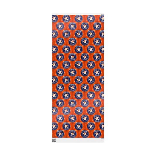 Houston Astros Baseball MLB Birthday Graduation Holiday Gift Wrapping Paper