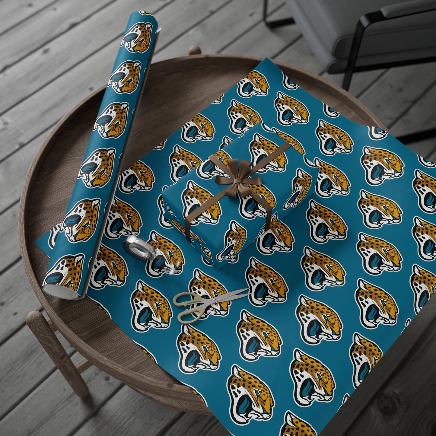 Jacksonville Jaguars NFL Football Birthday Graduation Gift Wrapping Paper Holiday