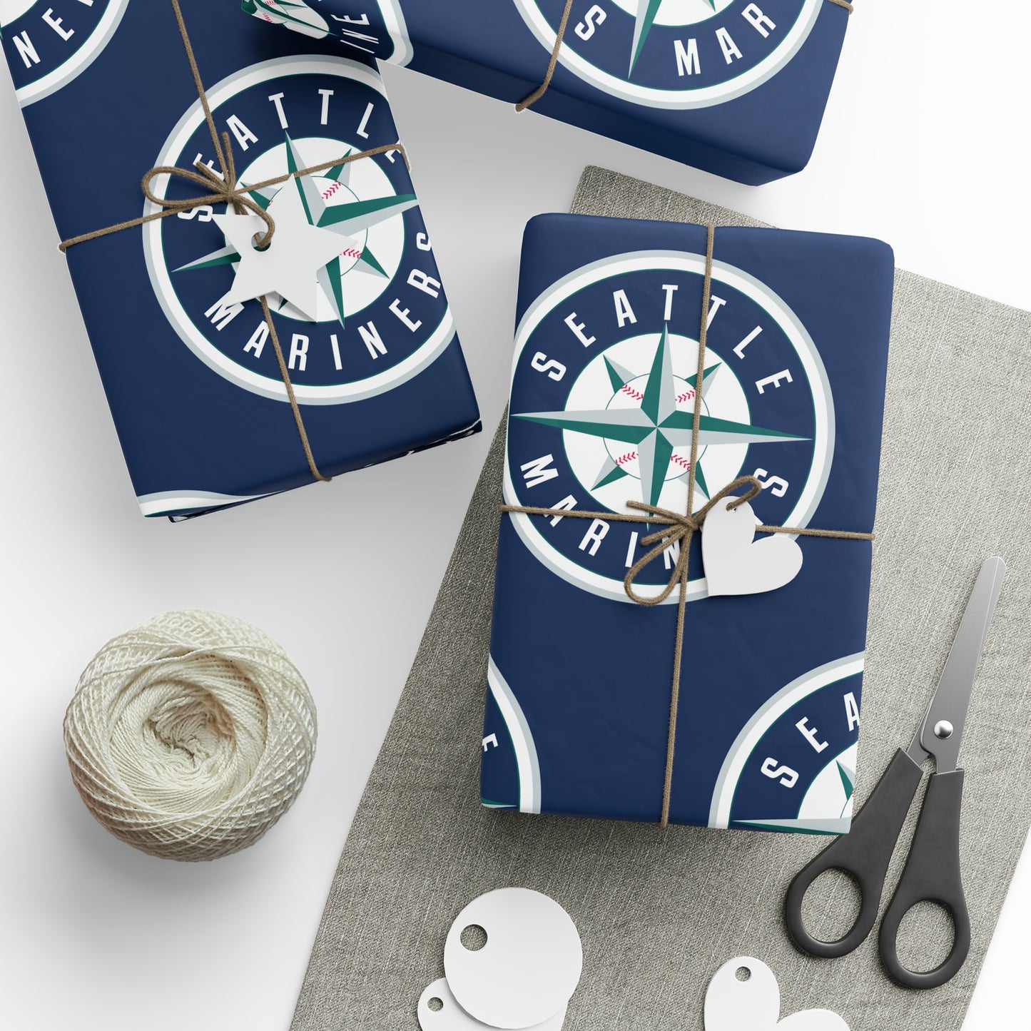 Seattle Mariners Baseball MLB Birthday Gift Wrapping Paper Holiday