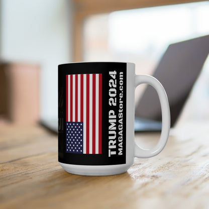 Donald Trump American Soldier Style Jumbo Ceramic Coffee Mug 15oz