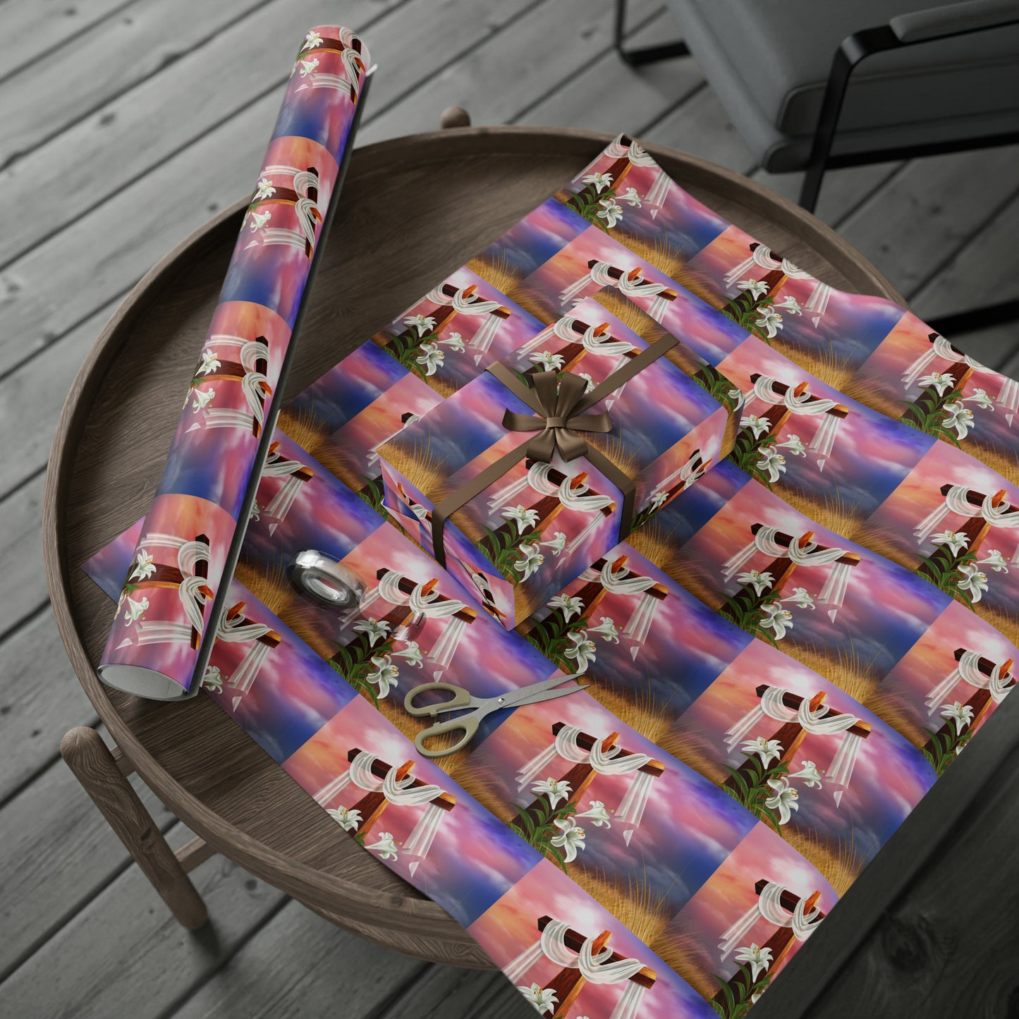 Cross Jesus God Confirmation Religious Birthday Gift Present Holiday Wrapping Paper