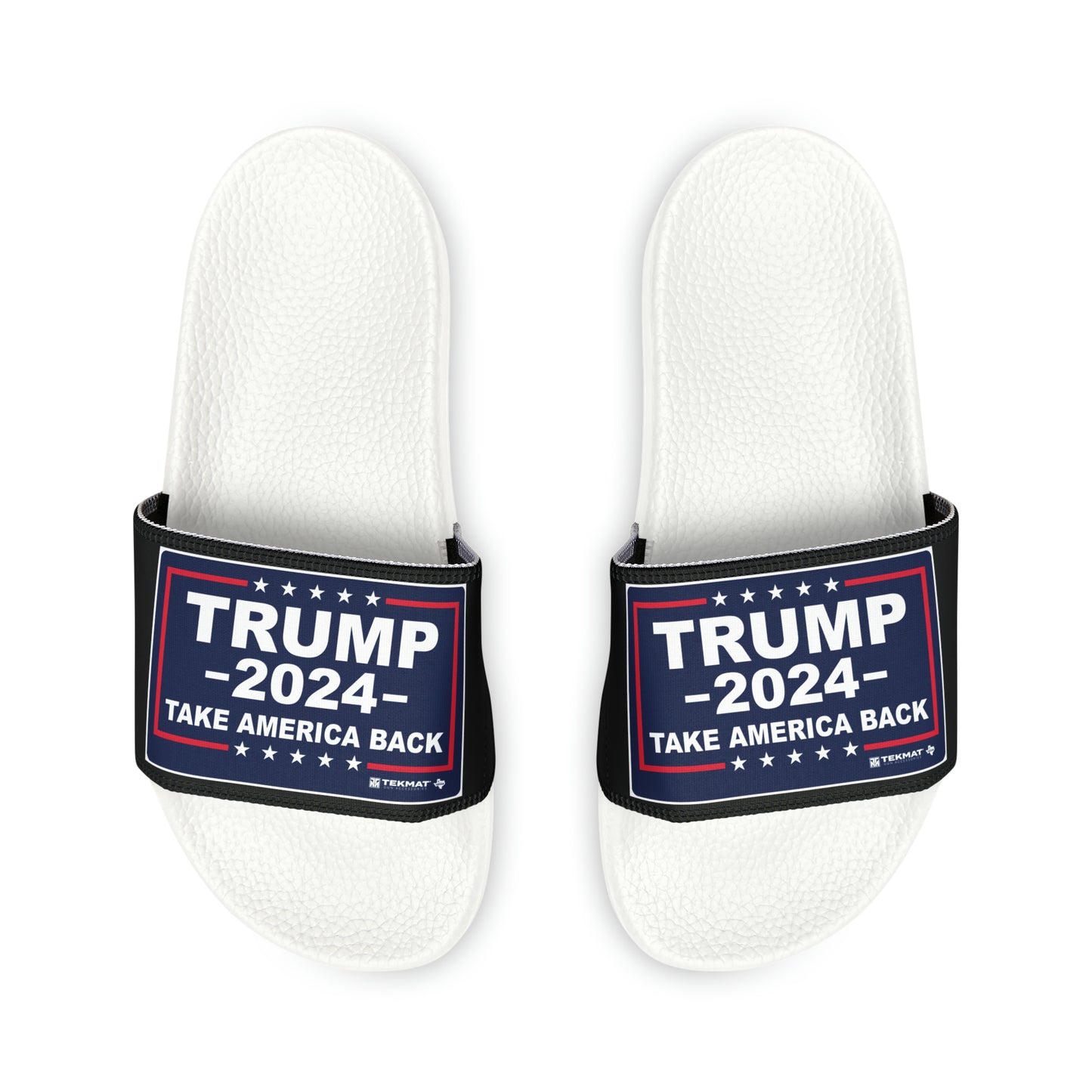 Women's Trump 2024 Take America Back Comfy PU Slide Sandals