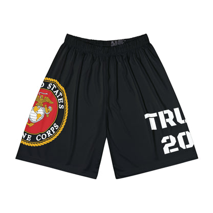 Marines USA Trump 2024 Black Men’s Sports Athletic Shorts