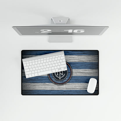 New York City FC Woodgrain look MLS Futbol Soccer High Definition Desk Mat Mousepad