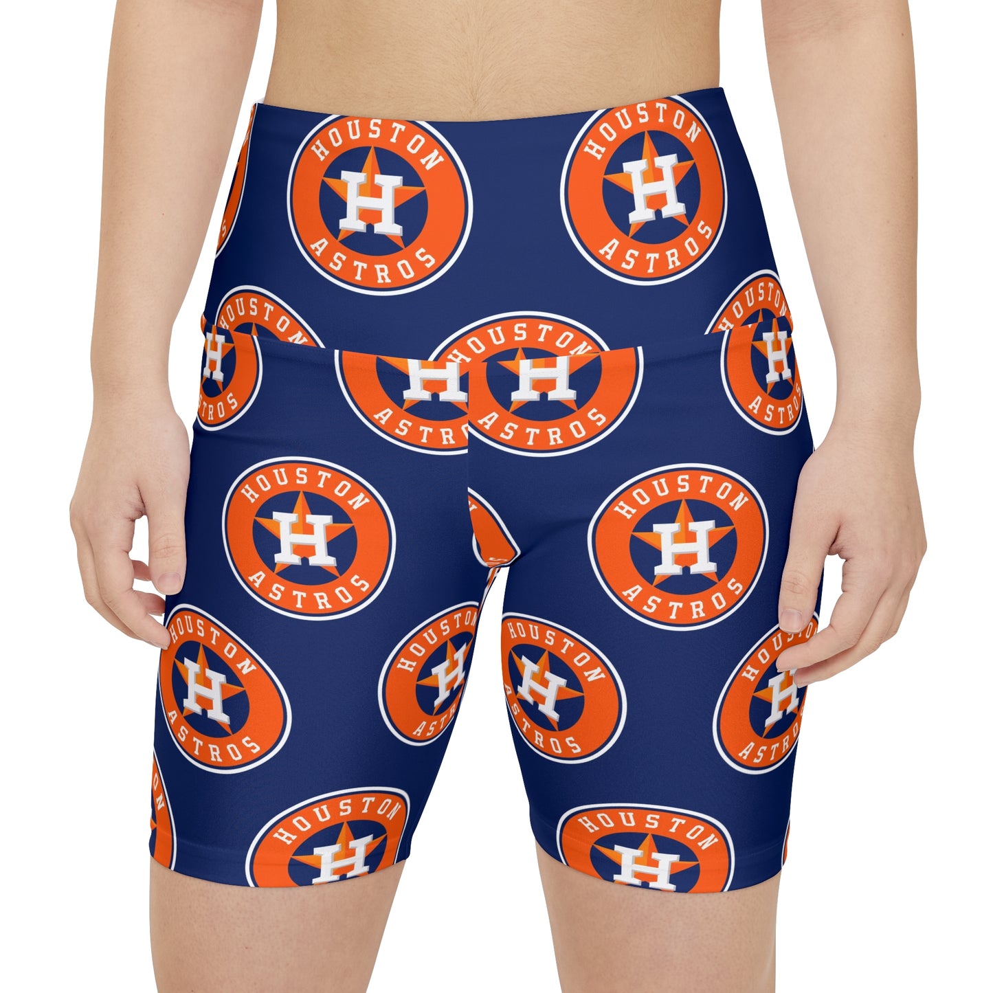 Houston Astros MLB Baseball Women's Workout Bike Comfy Shorts