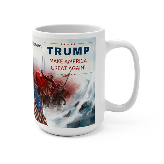 Trump the Patriot Warrior Geschenk Jumbo Keramik Kaffeetasse 15oz MAGAGA