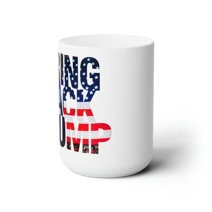 Bring Back Trump American Hero MAGA Jumbo Ceramic Coffee Mug 15oz