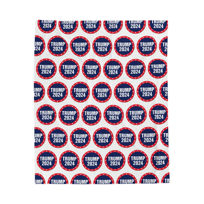 Trump 2024 Velveteen Plush Blanket MAGA