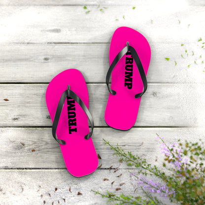 Hot Pink Trump Comfy Summer Beach Unisex Flip Flops