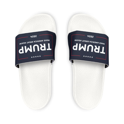 Women's Trump Make America Great Again Comfy PU Slide Sandals