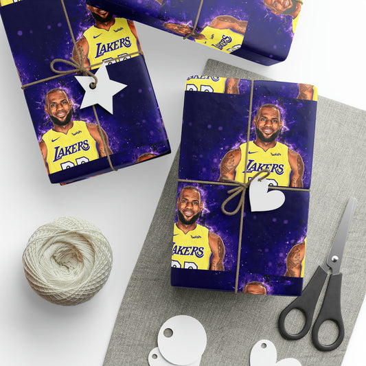 Lebron James LA Lakers NBA-Geburtstagsgeschenkpapier, Basketball-Urlaub