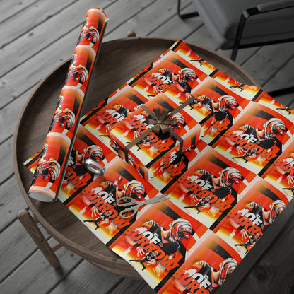 Joe Burrow Cincinnati Bengals NFL Football Birthday Graduation Gift Wrapping Paper Holiday