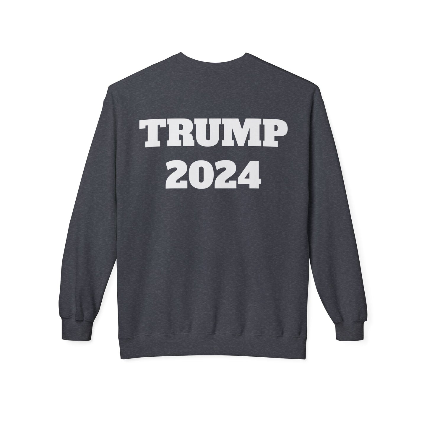 New Year New President Trump 2024 Unisex Midweight Cotton Blend Soft style Fleece Crewneck Sweatshirt Choose Color