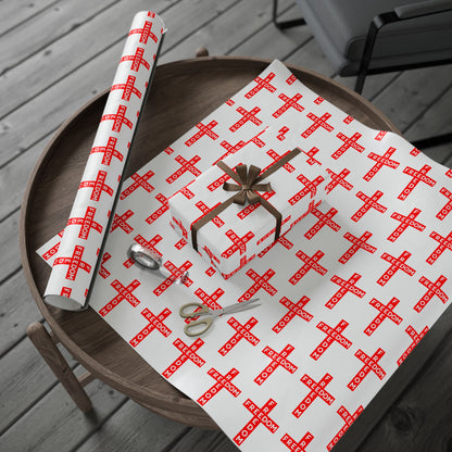 Freedom Red Cross Charlie Kirk Wrapping Papers