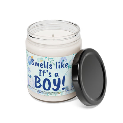 Smells like It's a Boy Scented Soy Candle, 9oz Birthday Gift Birth