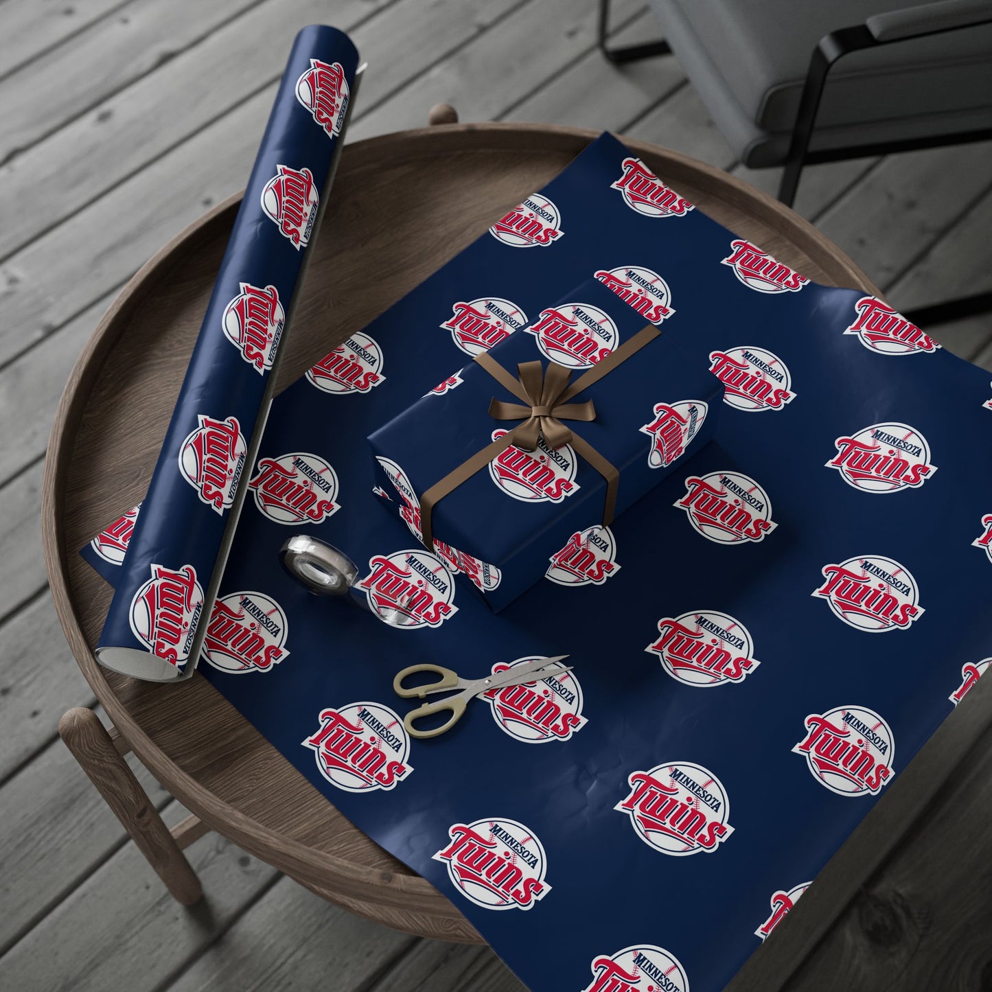 Minnesota Twins Baseball MLB Birthday Graduation Holiday Gift Wrapping Paper