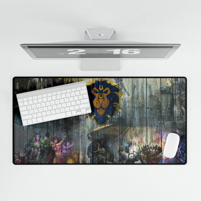 WoW Warcraft Alliance Woodgrain look High Definition PC PS Video Game Desk Mat Mousepad