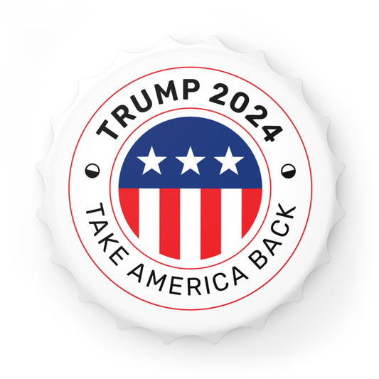 Trump 2024 Take America Back Circle Logo Flaschen- und Dosenöffner