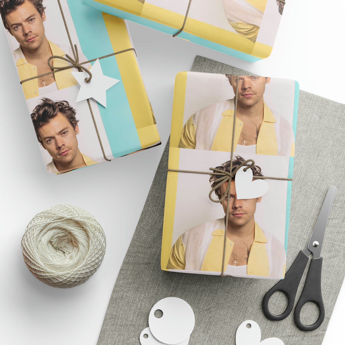 Harry Styles One Direction singer holiday present Birthday Gift Wrapping Papers