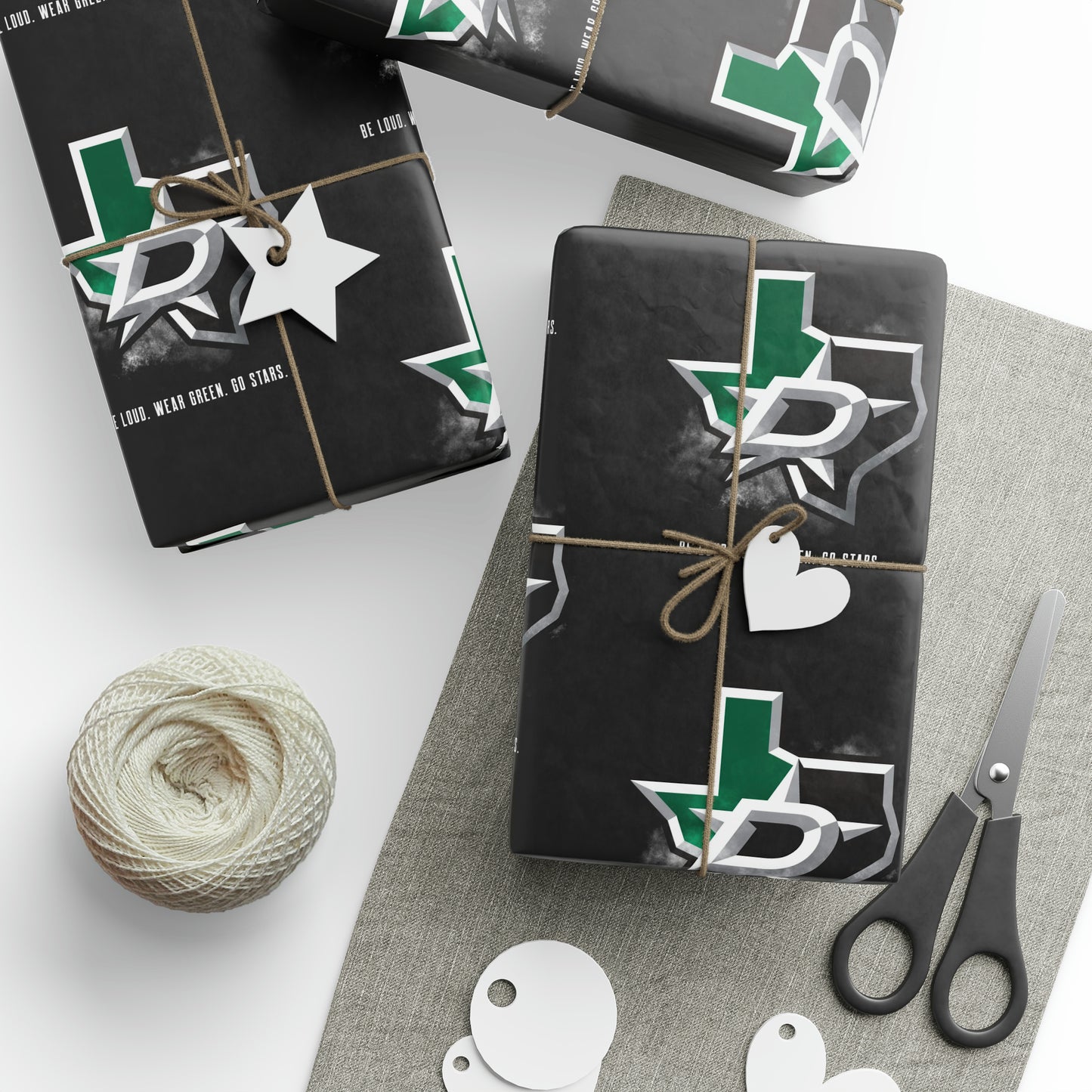 Dallas Stars NHL Hockey Birthday Gift Wrapping Papers Holiday