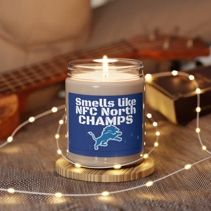 Smells like NFC North CHAMPS Detroit Lions Scented Soy Candle 9oz