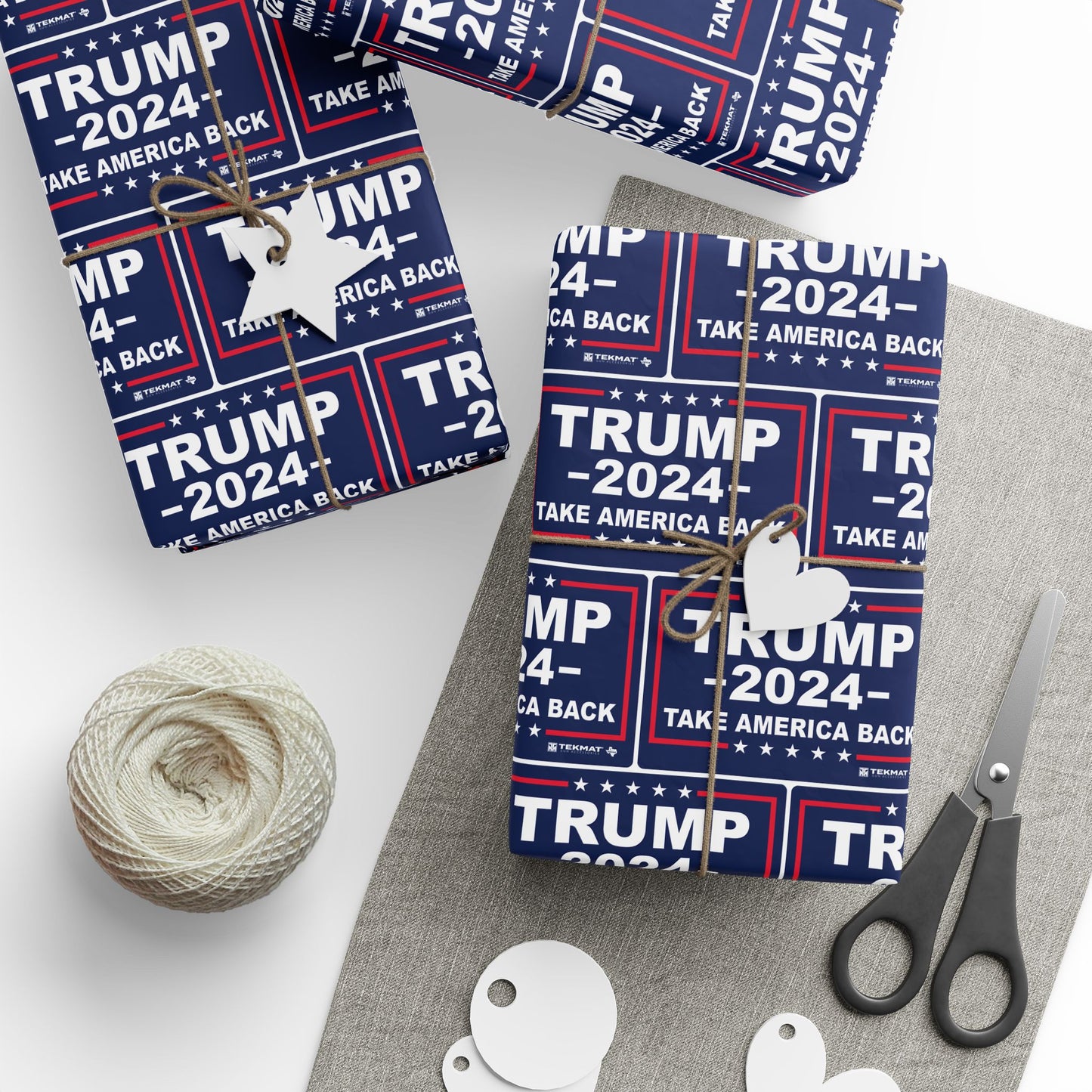 Trump Take America Back Christmas Wrapping gift Paper