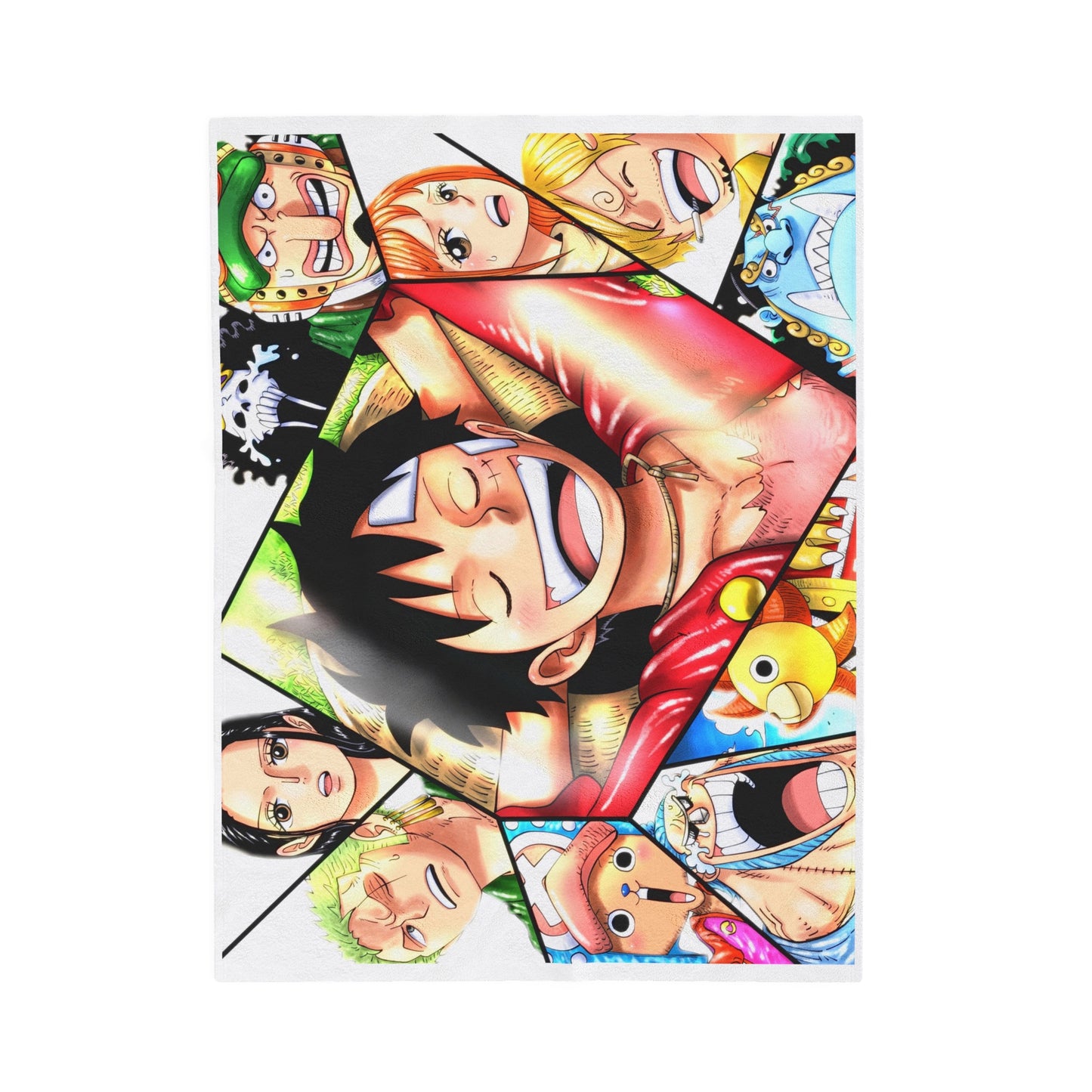 One Piece Anime Cartoon Monkey Zoro Velveteen Plush Blanket