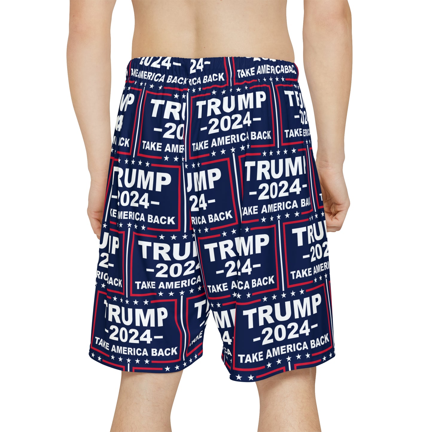 Trump 2024 Take America Back Blue All over Print Men’s Sports Athletic Shorts