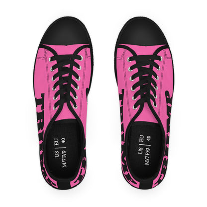 Hot Pink Trump Women's Low Top Sneakers Shoes