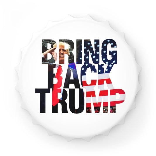 Flaschen- und Dosenöffner mit „Bring Back Trump“-Logo