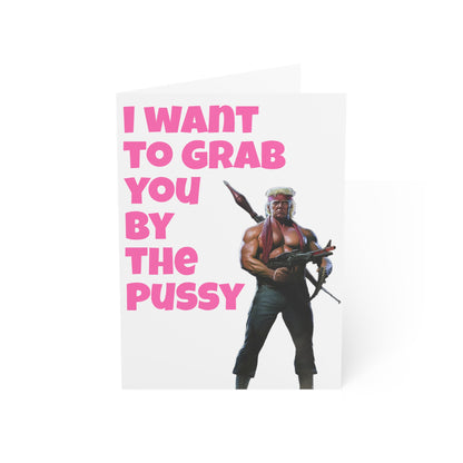 I want to grab you by the P Trump MAGA Anniversary Birthday Card Gift