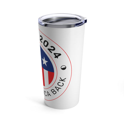Trump 2024 Take America Back White Hot and Cold Stainless Tumbler 20oz