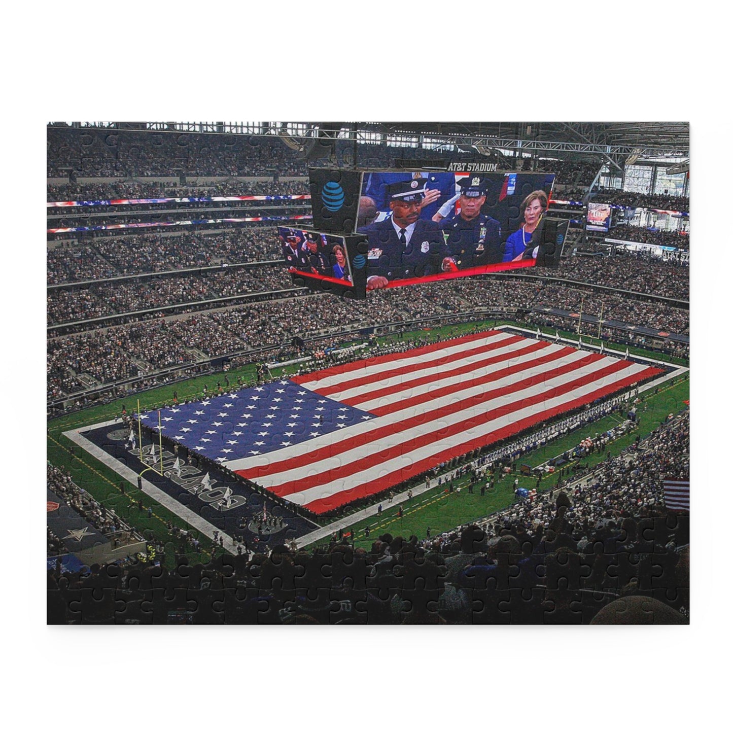 Dallas Cowboys Stadium Puzzle (252 Teile) NFL Football Amerikanische Flagge Dak Prescot